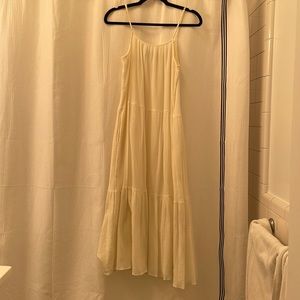 Ivory cotton tiered dress. Worn once!